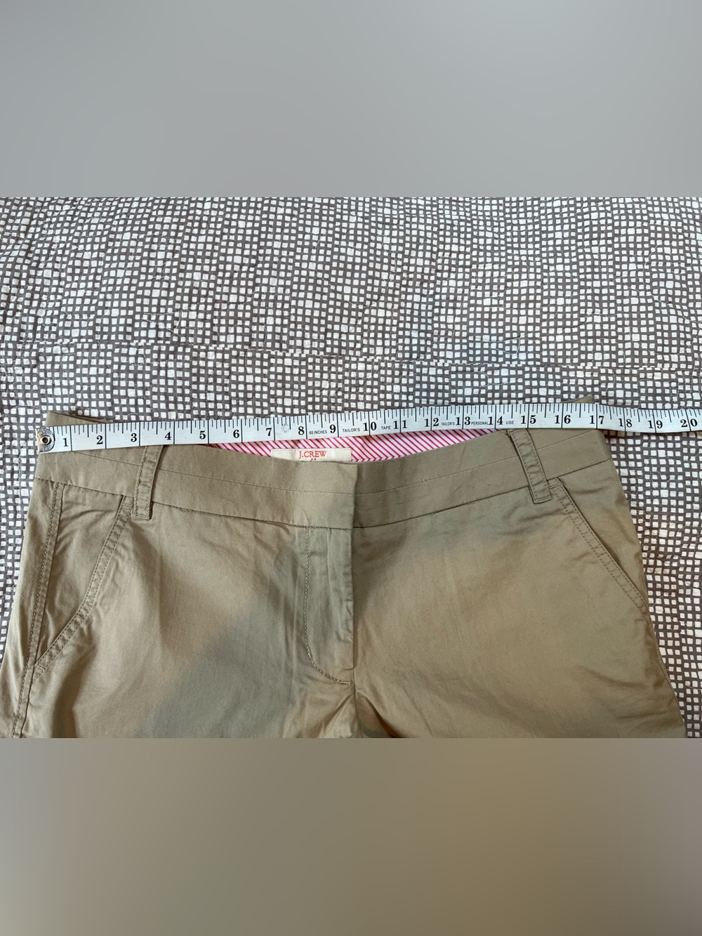 NWT JCrew Factory Chino shorts, 3-inch inseam, Khaki color, Size 10 - Picture 4 of 6